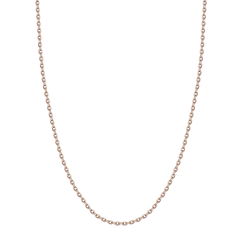 This fine 14 karat gold necklace is the ultimate statement of minimalism. It is the perfect gold necklace for women who love to layer jewels.   Our Basic Fine Necklace is available in two lengths. A gold choker necklace in 34 cm extendable to 37cm and a gold necklace in 39cm extendable to 42cm.