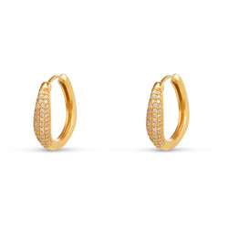 Athena Hoop Earrings Topaz - Vermeil