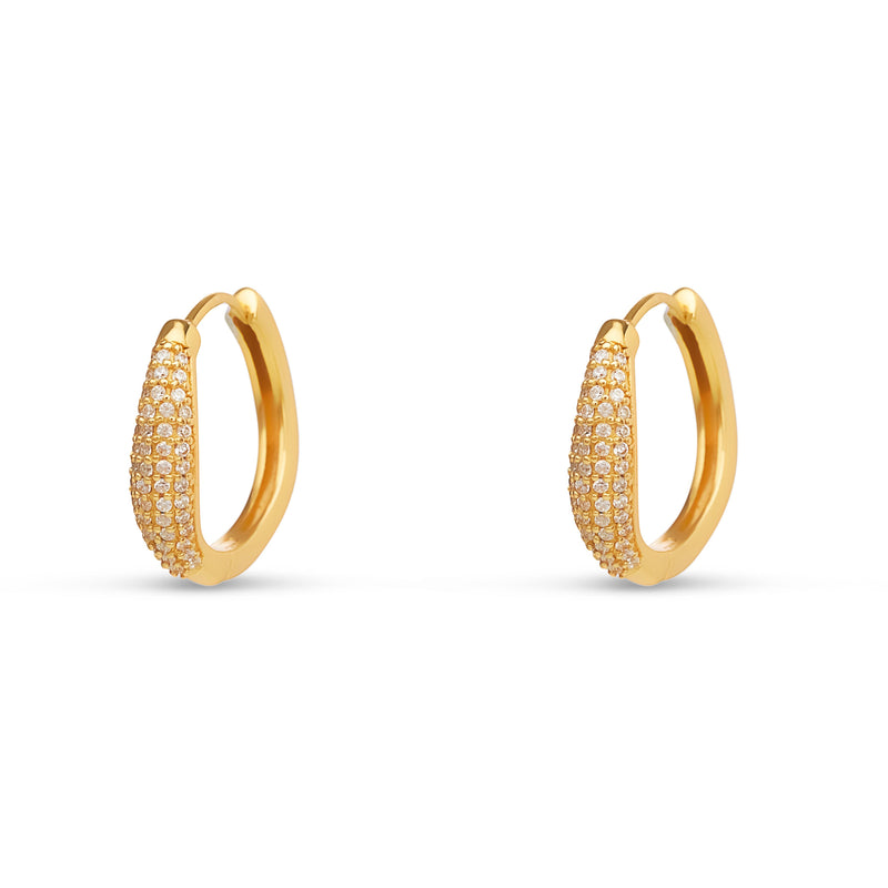 Athena Hoop Earrings Topaz - Vermeil
