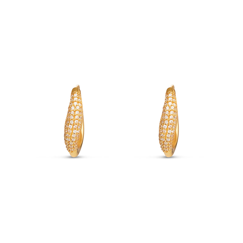 Athena Hoop Earrings Topaz - Vermeil