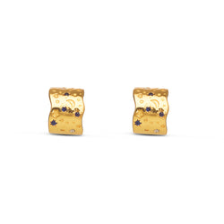 Magic Hoop Earrings - Gold Vermeil, Topaz
