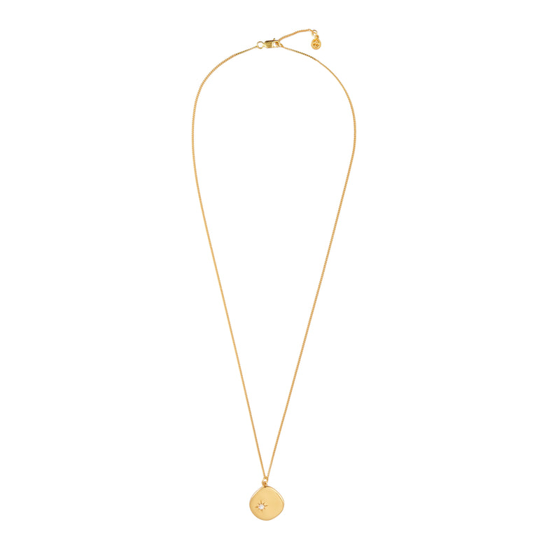 June Birthstone Necklace - 18 karat gold vermeil on sterling silver, moonstone